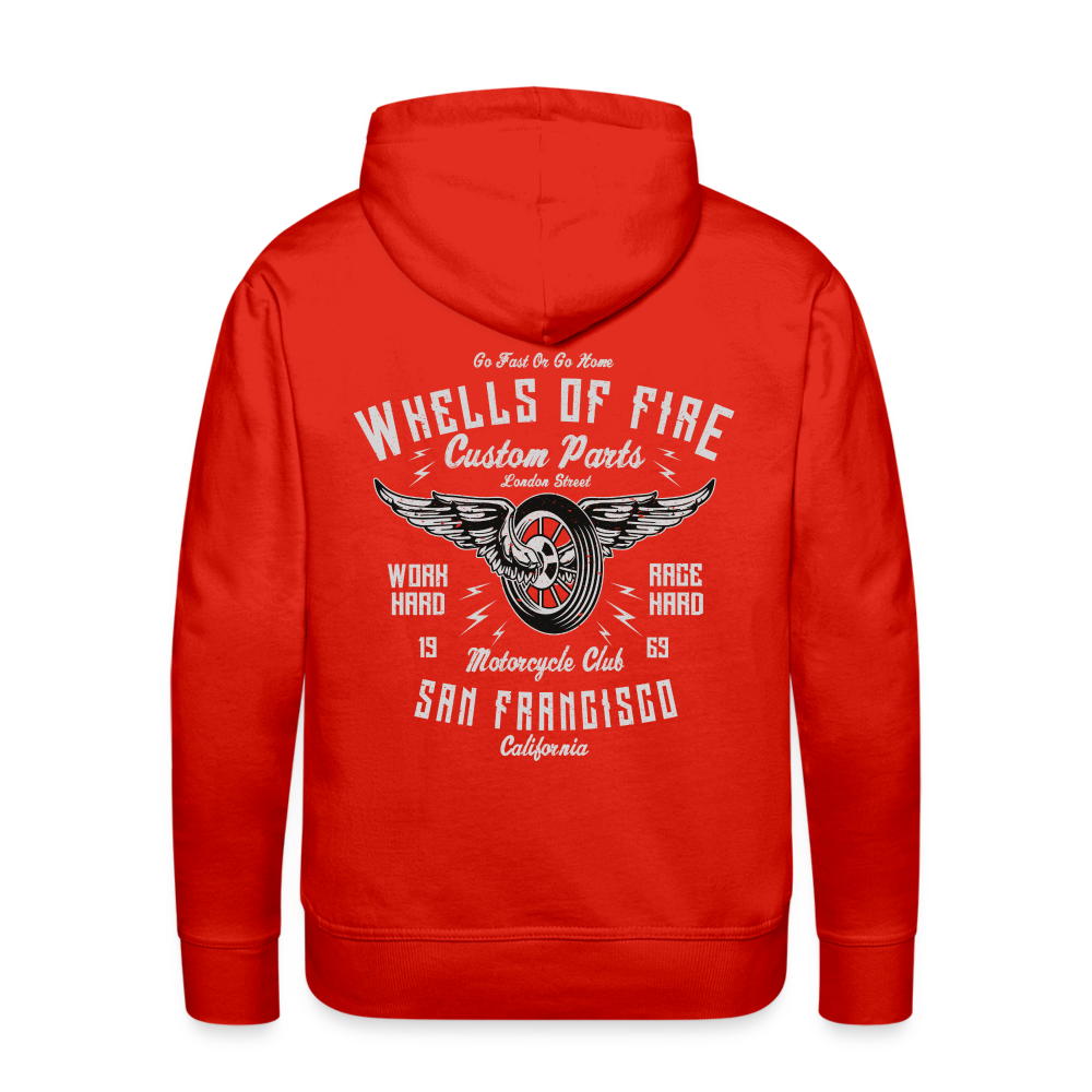 Wheels of fire 01 Men’s Premium Hoodie - red