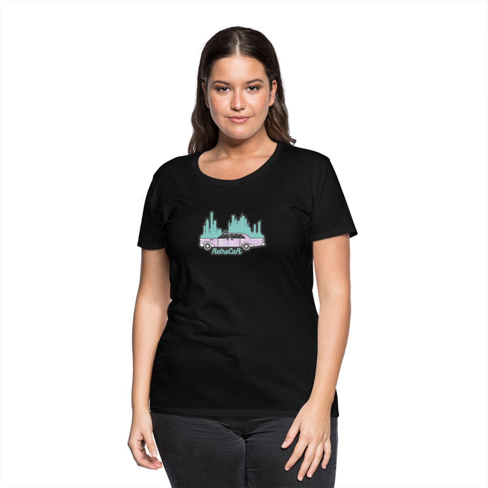 Retro Cars Women’s Premium T-Shirt - black