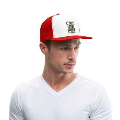 west coast chopper Trucker Cap - white/red