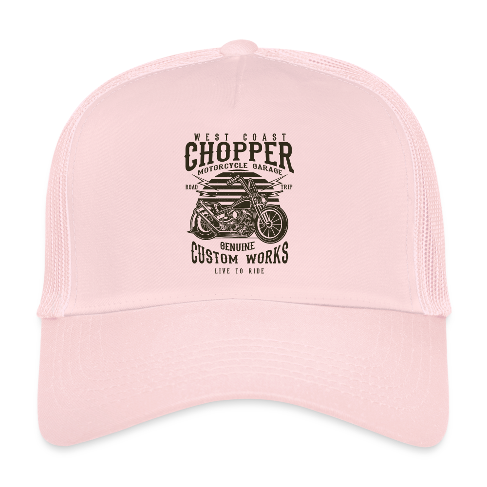 west coast chopper Trucker Cap - pale pink