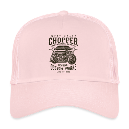 west coast chopper Trucker Cap - pale pink