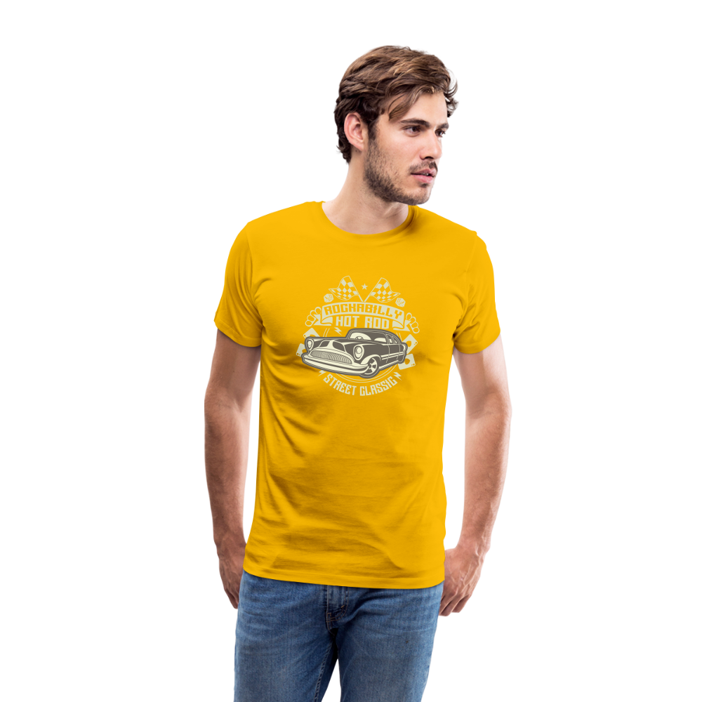 Rockabilly Hotrod Men’s Premium T-Shirt - sun yellow