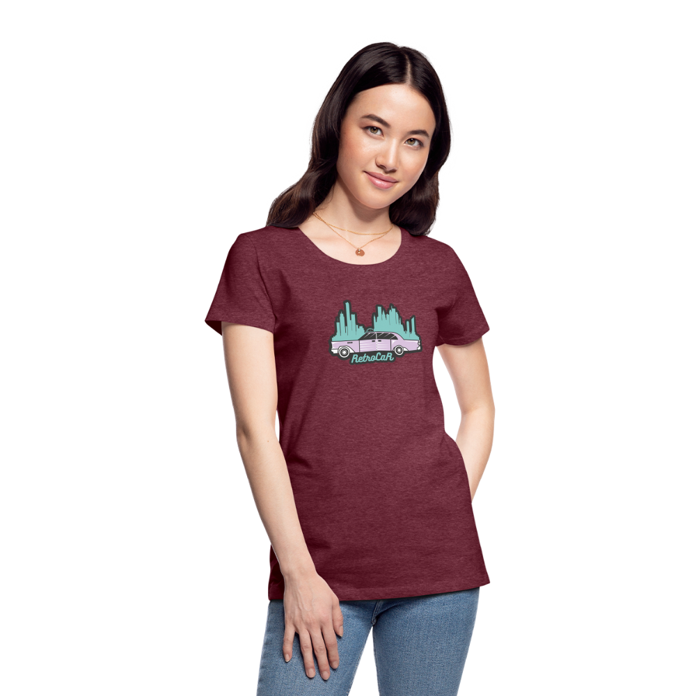 Retro Cars Women’s Premium T-Shirt - heather burgundy