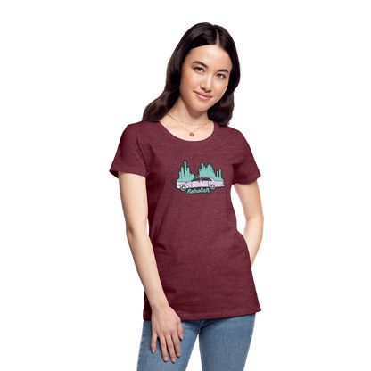 Retro Cars Women’s Premium T-Shirt - heather burgundy