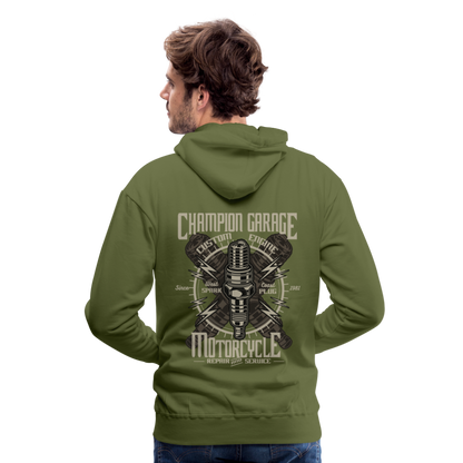 Spark Plug Men’s Premium Hoodie - olive green