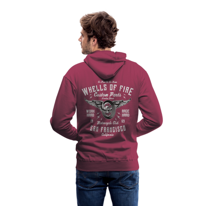 Wheels of fire 01 Men’s Premium Hoodie - bordeaux