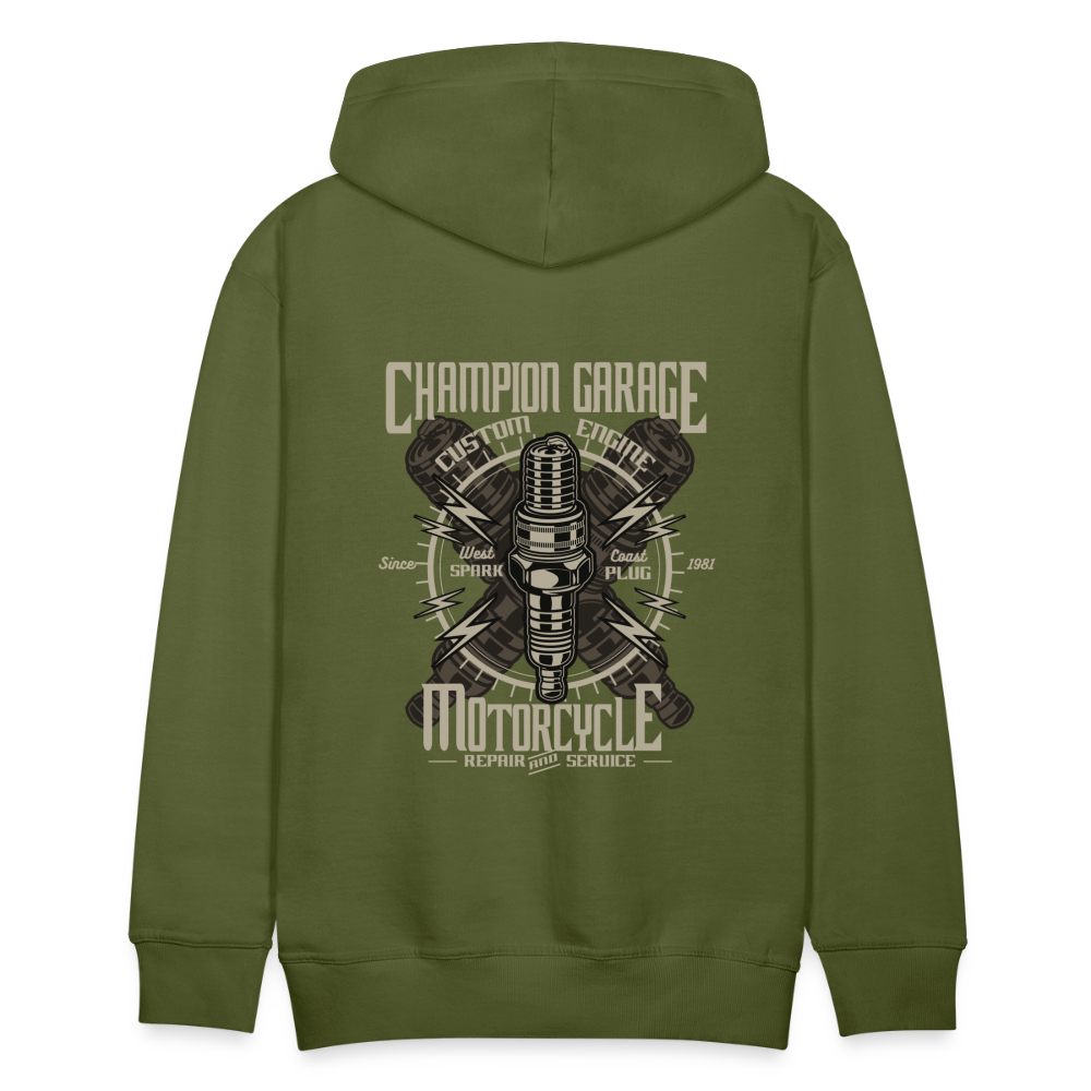 Spark Plug Men’s Premium Hoodie - olive green