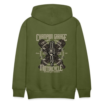 Spark Plug Men’s Premium Hoodie - olive green