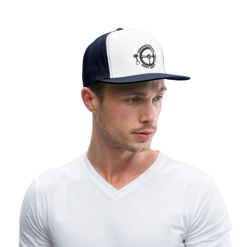 car service station Trucker Cap - white/navy