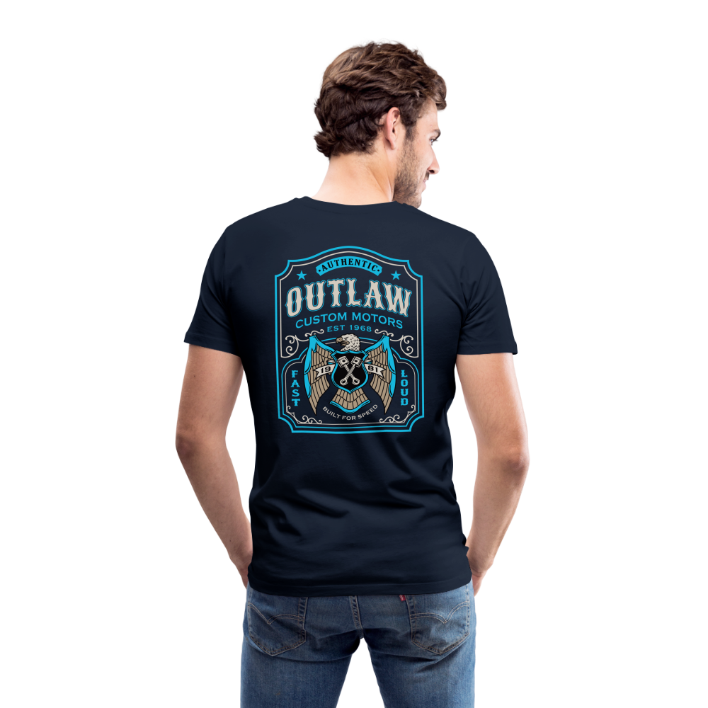 Outlaw Bike mechanic label Men’s Premium T-Shirt - navy