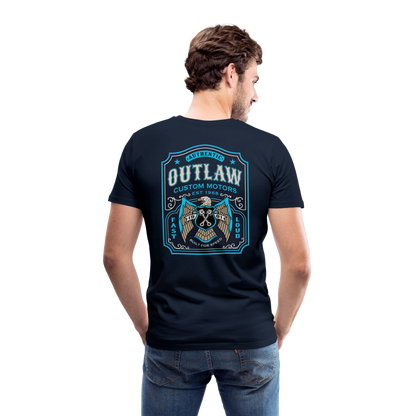 Outlaw Bike mechanic label Men’s Premium T-Shirt - navy