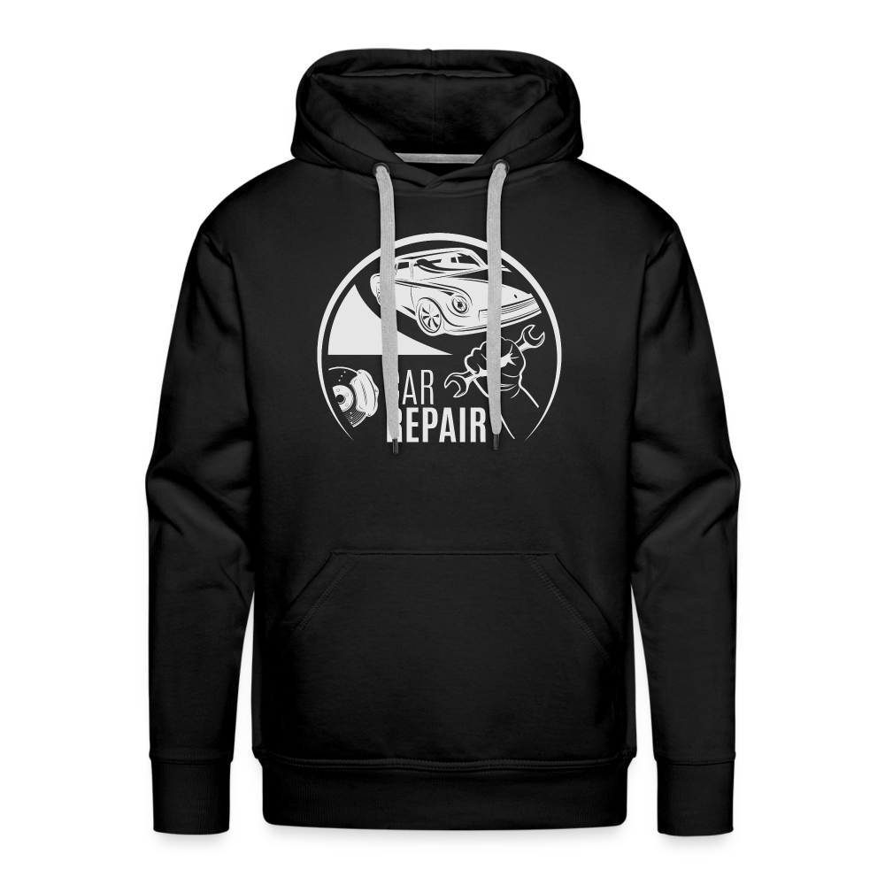 car repair emblem Men’s Premium Hoodie - black