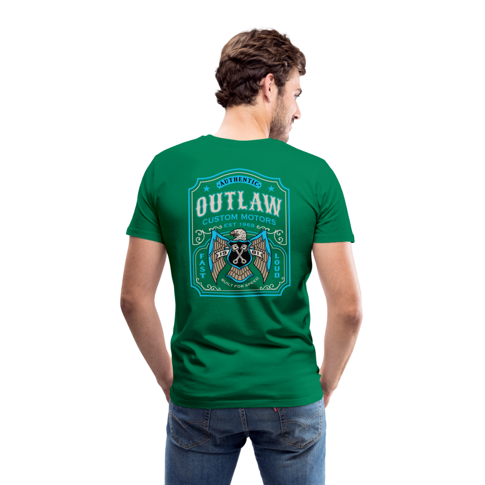 Outlaw Bike mechanic label Men’s Premium T-Shirt - kelly green