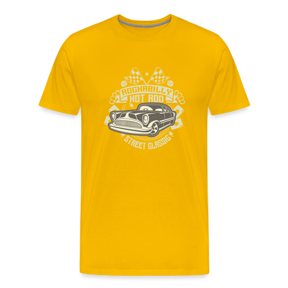 Rockabilly Hotrod Men’s Premium T-Shirt - sun yellow