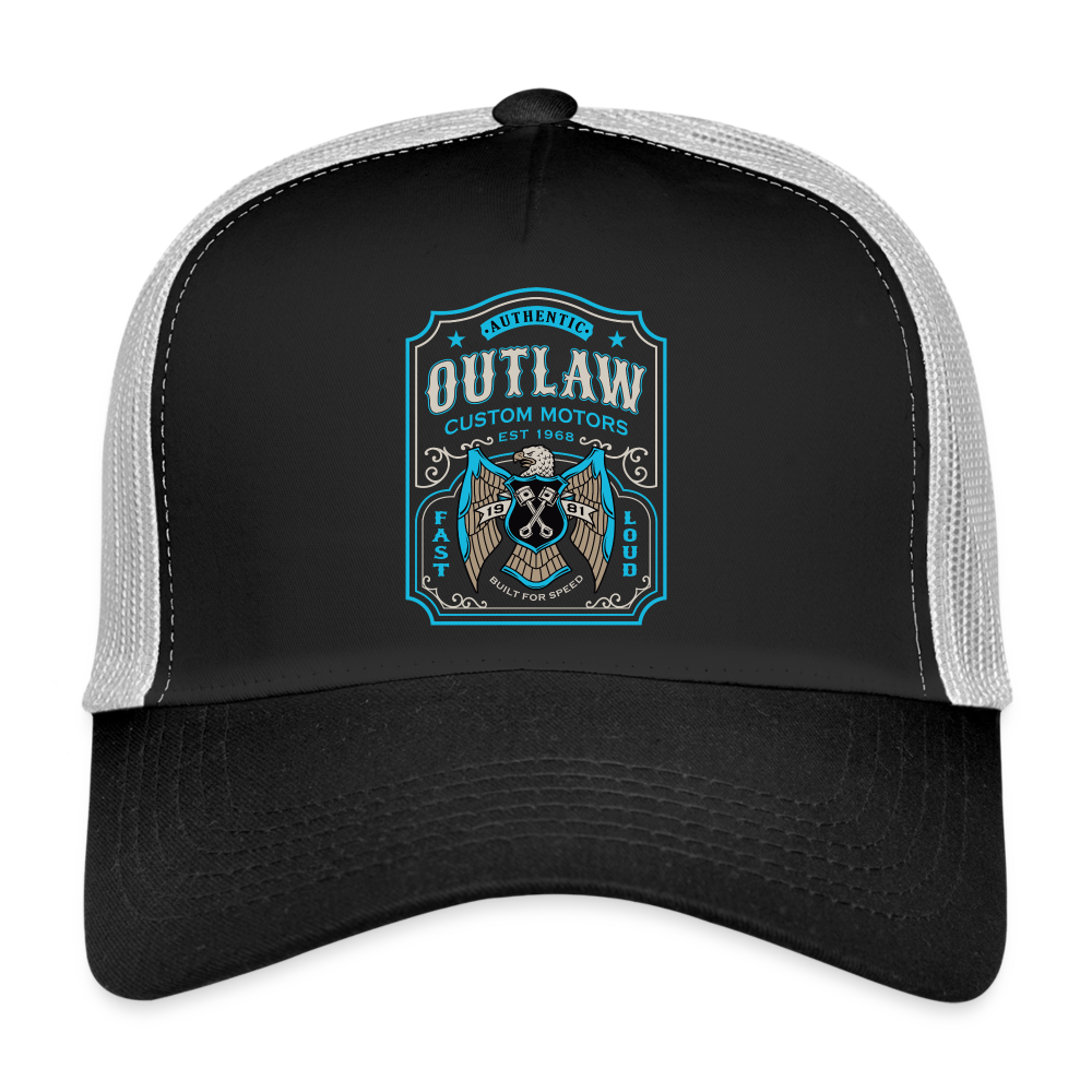 Outlan mechanic Label Trucker Cap - black/stone grey