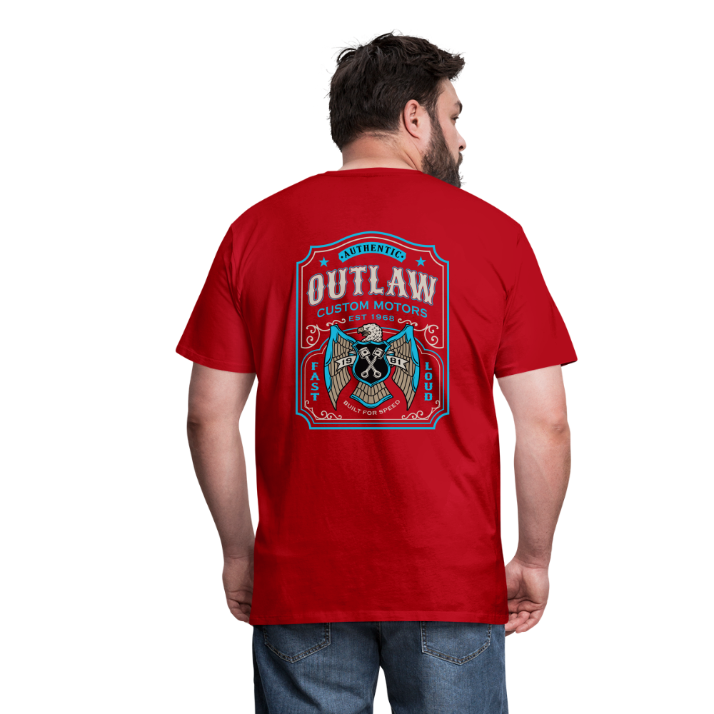 Outlaw Bike mechanic label Men’s Premium T-Shirt - red