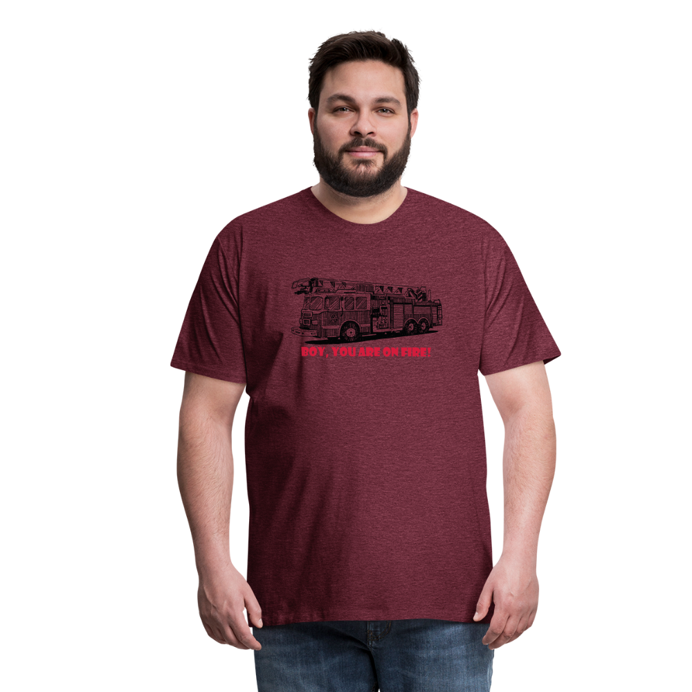 firetruck Men’s Premium T-Shirt - heather burgundy