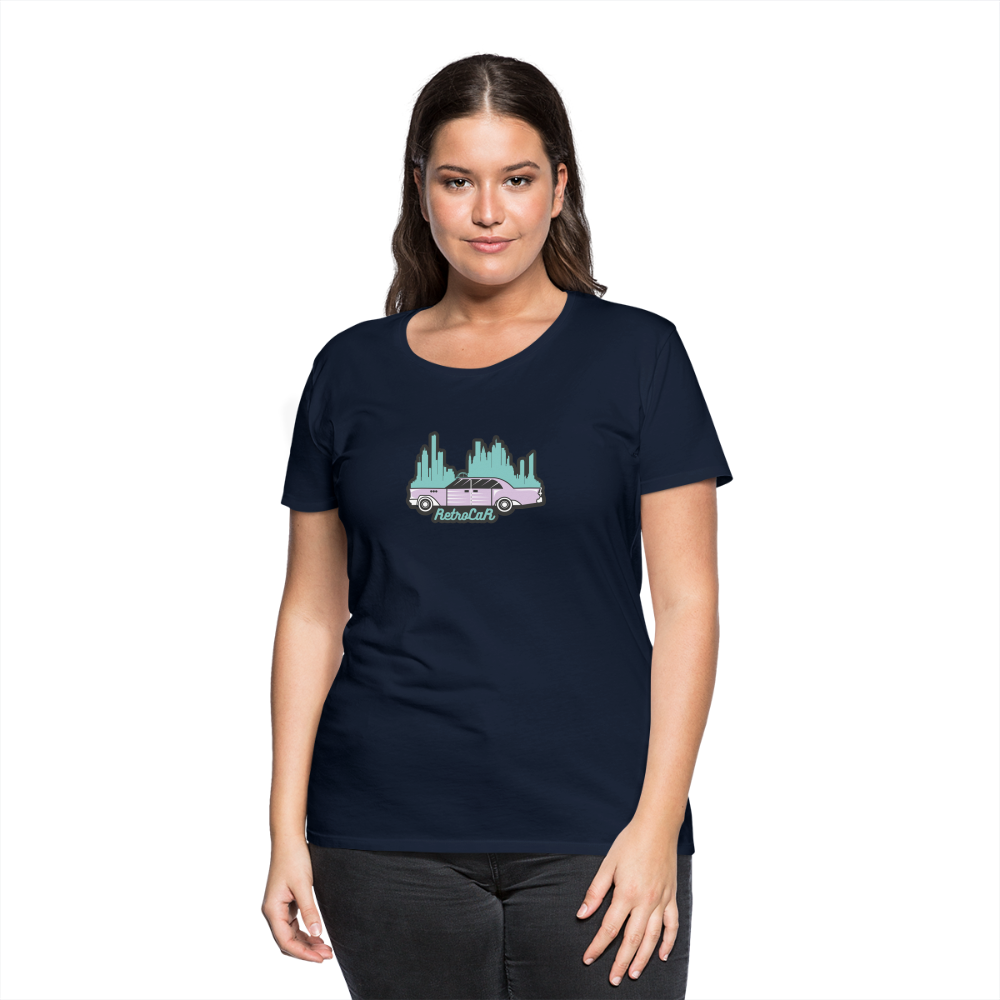 Retro Cars Women’s Premium T-Shirt - navy