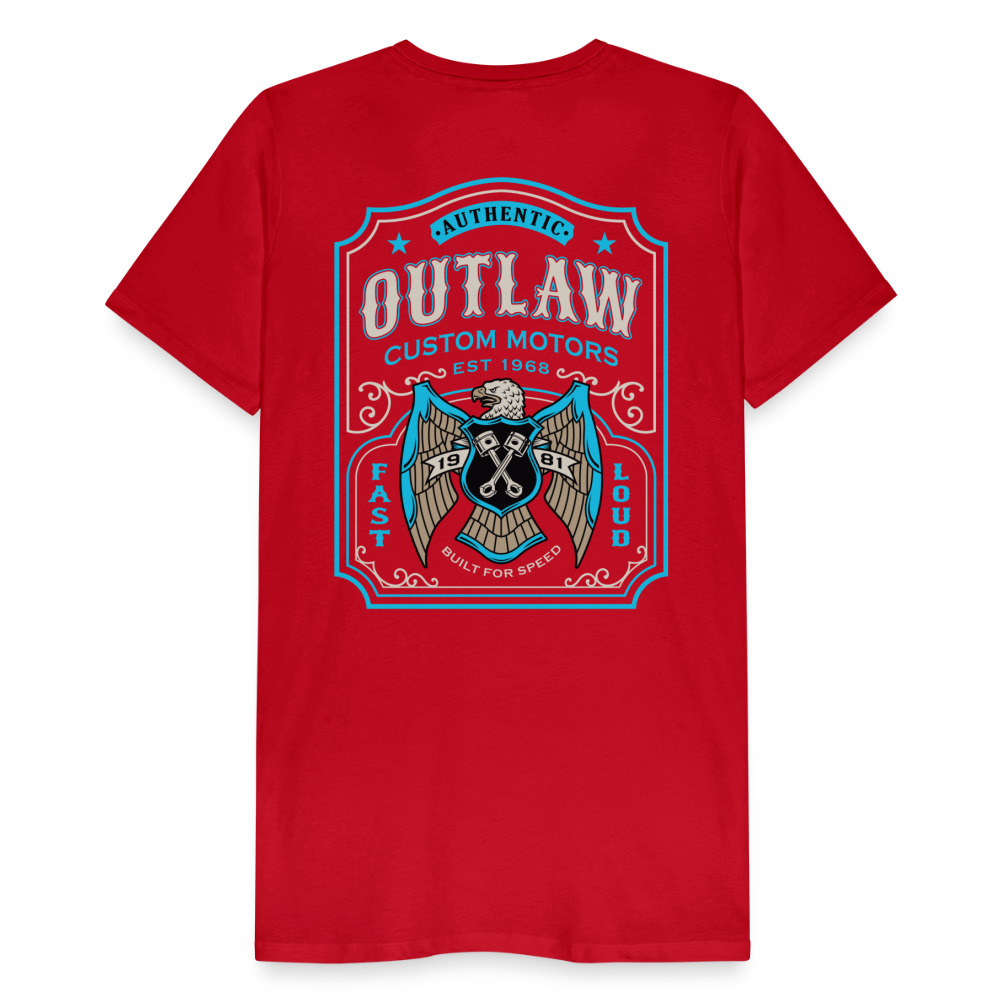 Outlaw Bike mechanic label Men’s Premium T-Shirt - red