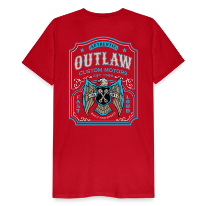 Outlaw Bike mechanic label Men’s Premium T-Shirt - red