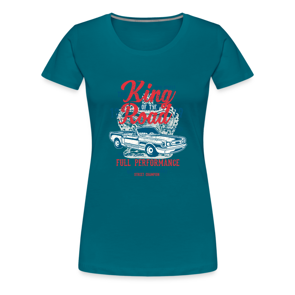 King of the road Women’s Premium T-Shirt - diva blue