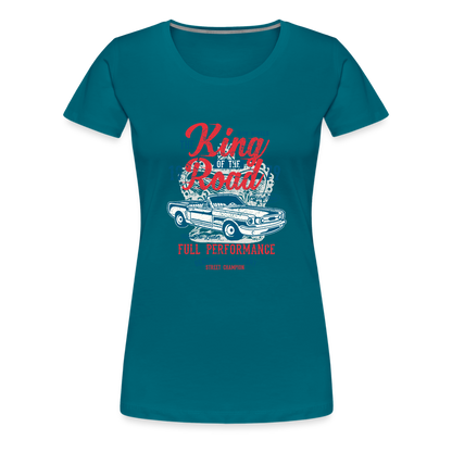 King of the road Women’s Premium T-Shirt - diva blue