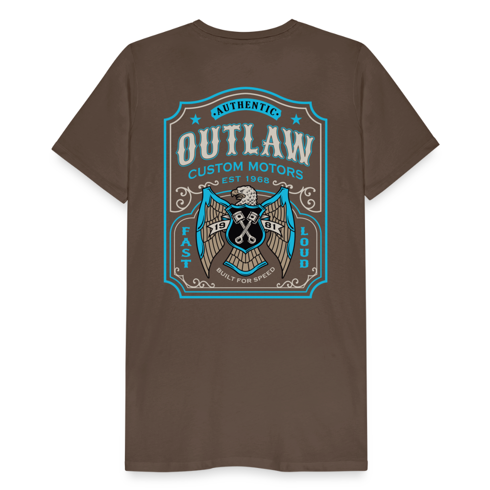 Outlaw Bike mechanic label Men’s Premium T-Shirt - noble brown