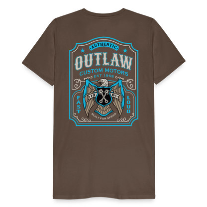 Outlaw Bike mechanic label Men’s Premium T-Shirt - noble brown