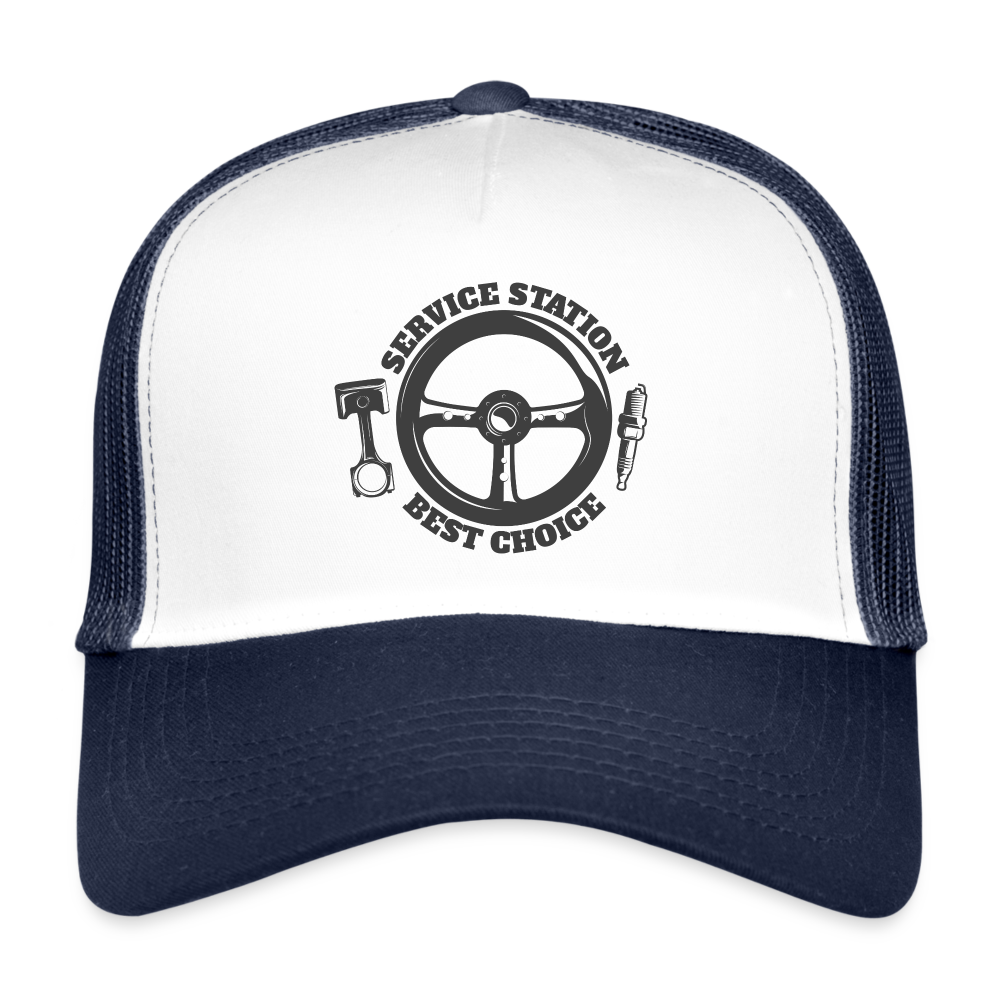 car service station Trucker Cap - white/navy