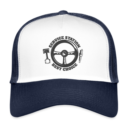 car service station Trucker Cap - white/navy