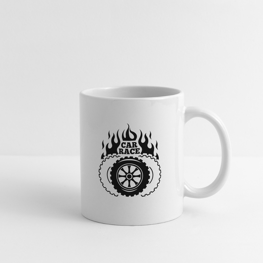 Car race logo Mug - white