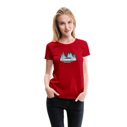 Retro Cars Women’s Premium T-Shirt - red