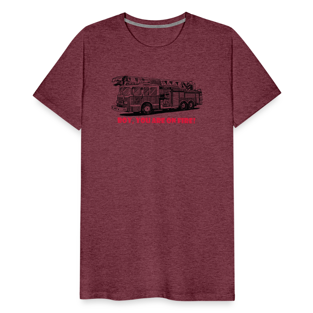 firetruck Men’s Premium T-Shirt - heather burgundy