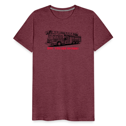 firetruck Men’s Premium T-Shirt - heather burgundy