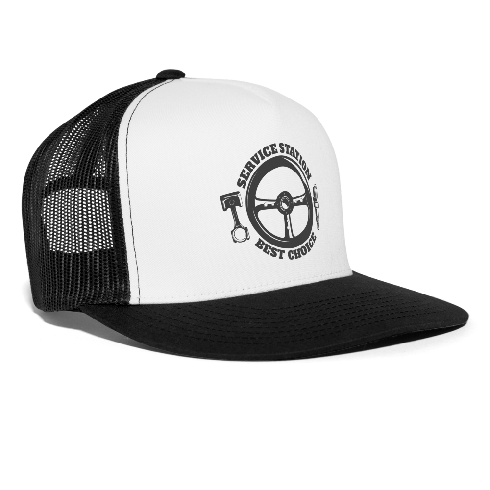 car service station Trucker Cap - white/black