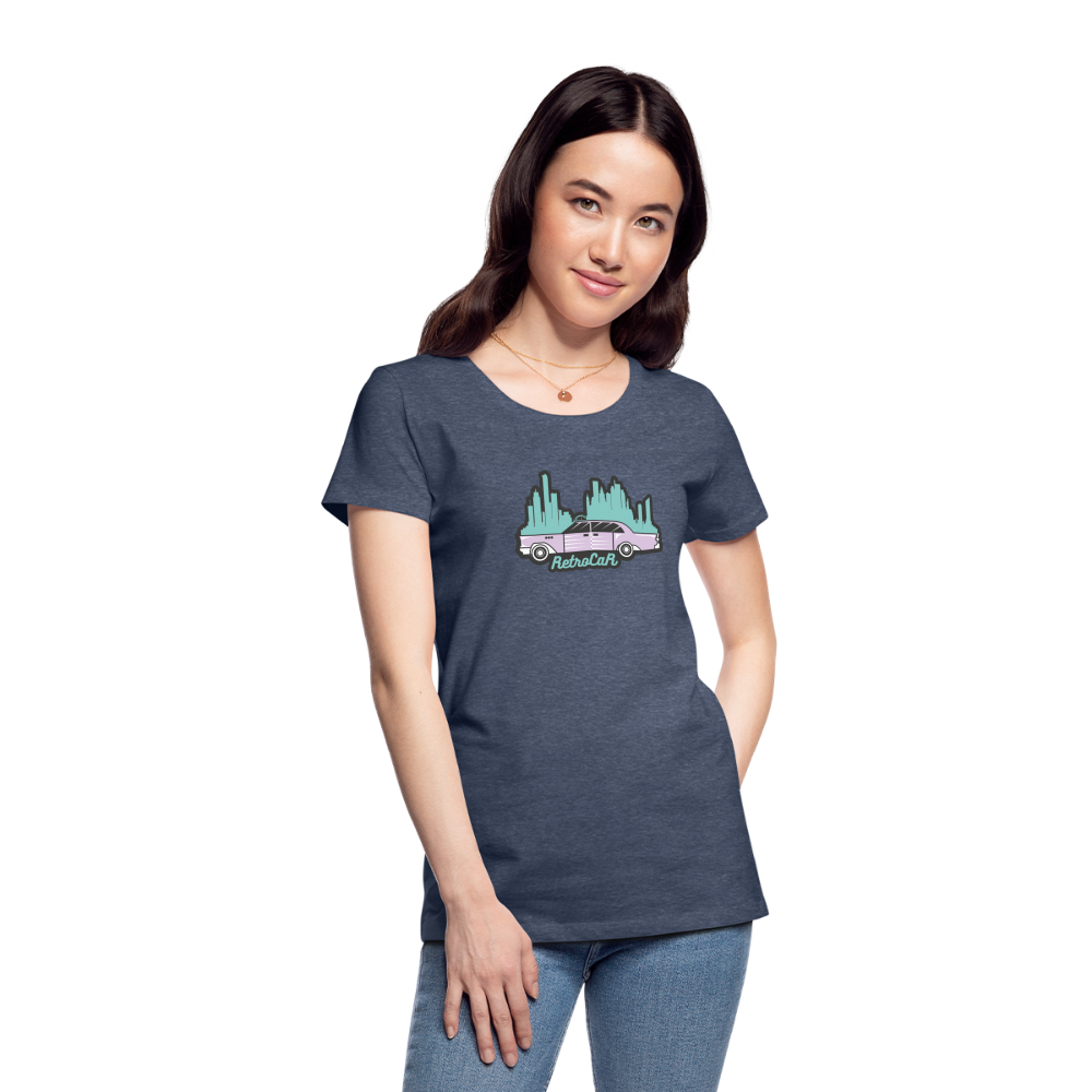 Retro Cars Women’s Premium T-Shirt - heather blue