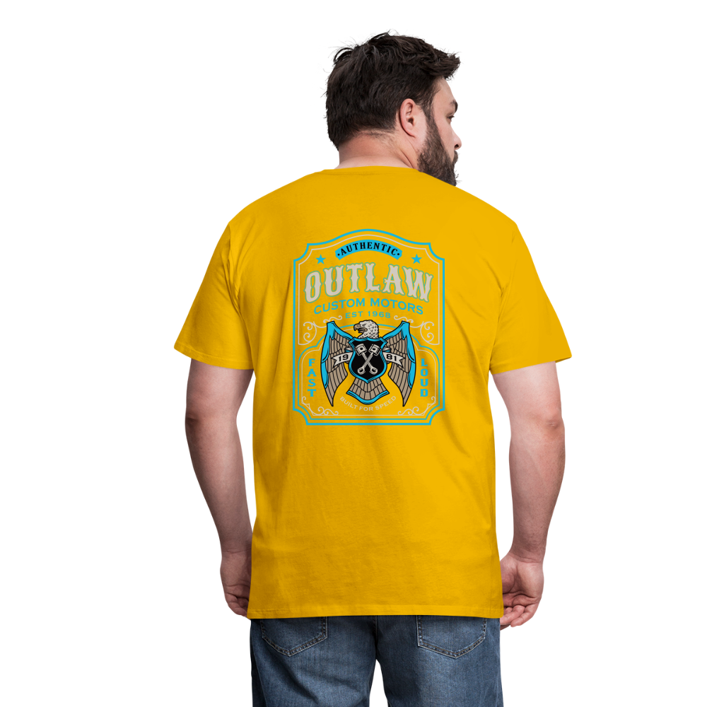 Outlaw Bike mechanic label Men’s Premium T-Shirt - sun yellow