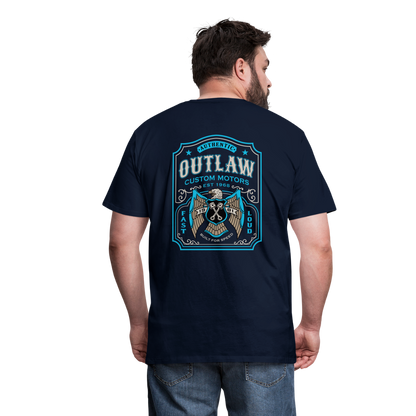 Outlaw Bike mechanic label Men’s Premium T-Shirt - navy