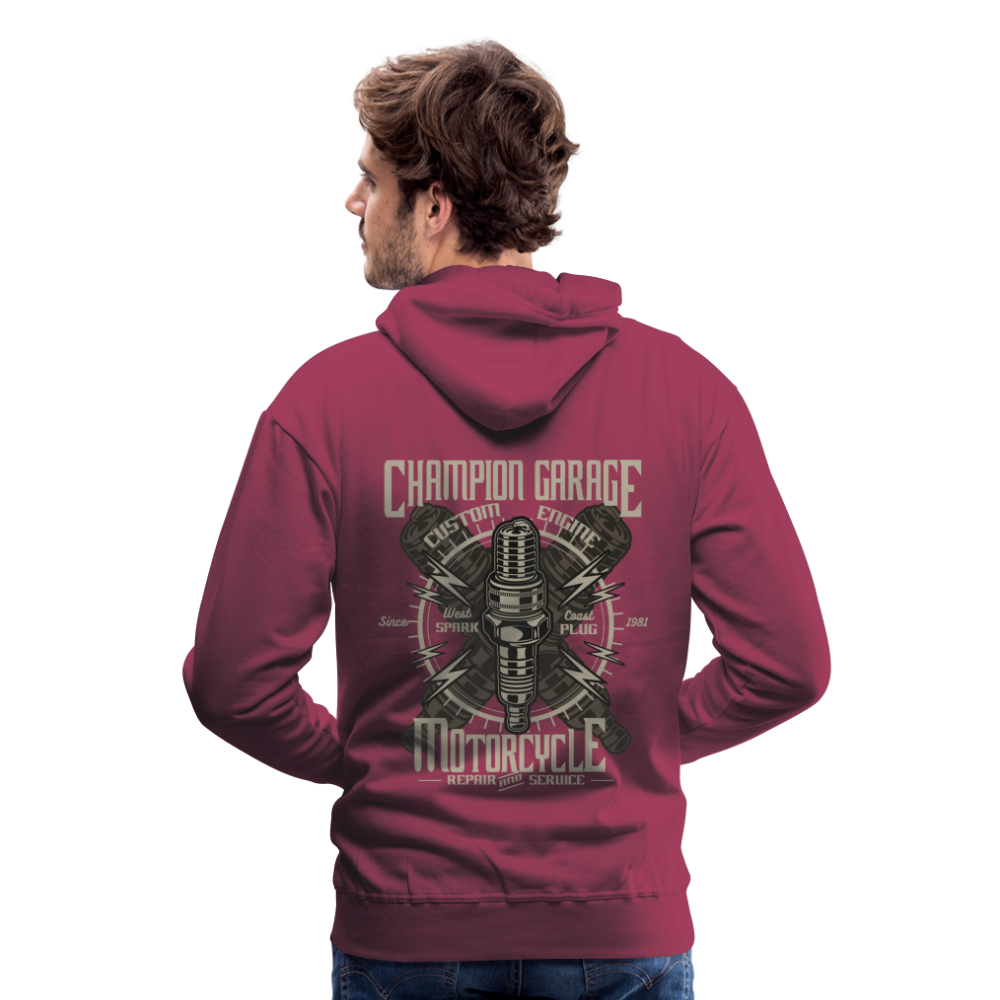 Spark Plug Men’s Premium Hoodie - bordeaux