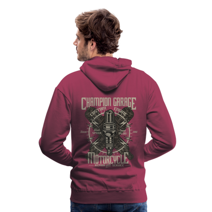 Spark Plug Men’s Premium Hoodie - bordeaux