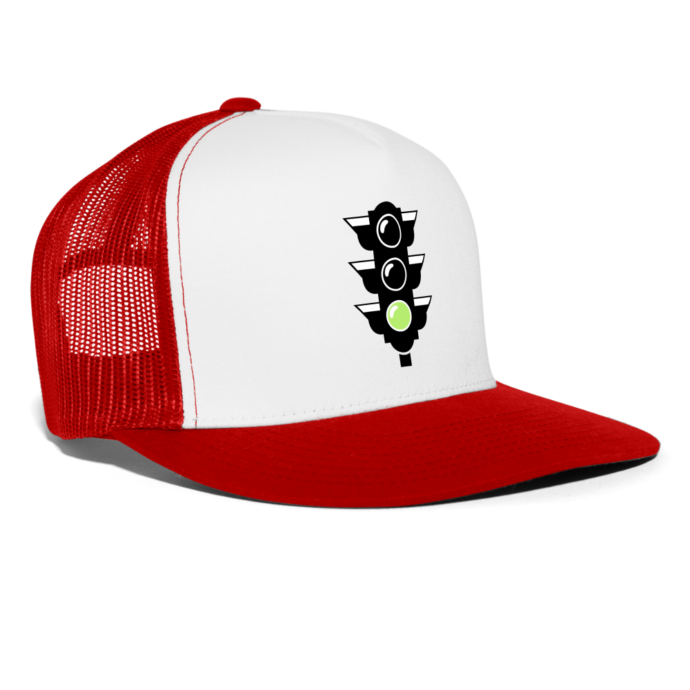 signal Trucker Cap - white/red