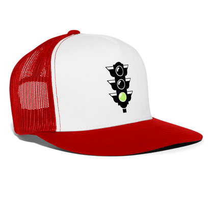 signal Trucker Cap - white/red