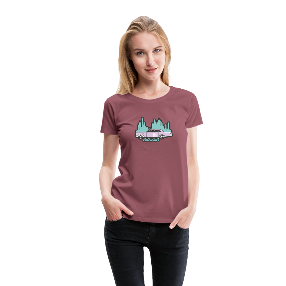 Retro Cars Women’s Premium T-Shirt - mauve