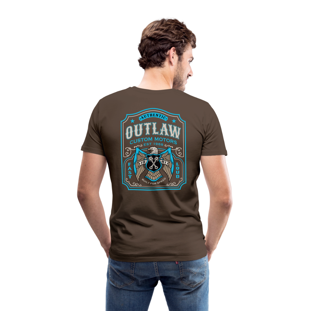 Outlaw Bike mechanic label Men’s Premium T-Shirt - noble brown