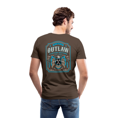 Outlaw Bike mechanic label Men’s Premium T-Shirt - noble brown