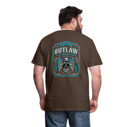 Outlaw Bike mechanic label Men’s Premium T-Shirt - noble brown