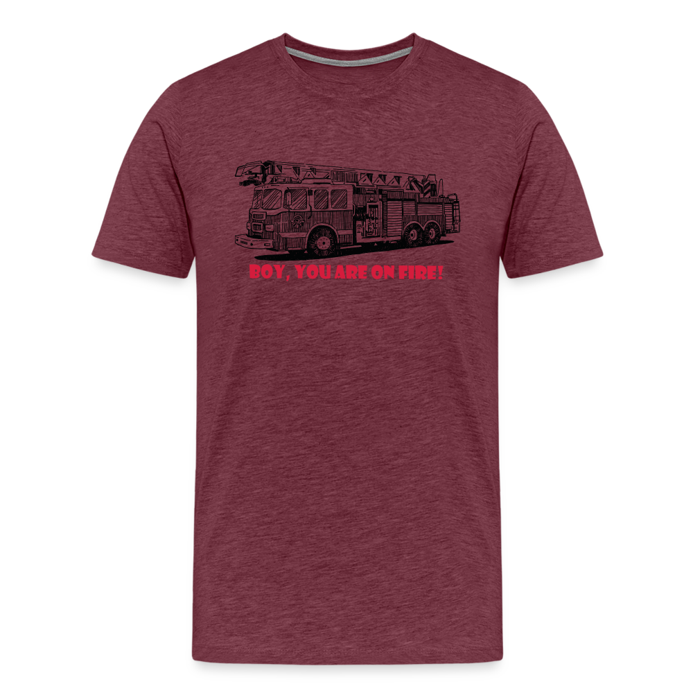 firetruck Men’s Premium T-Shirt - heather burgundy