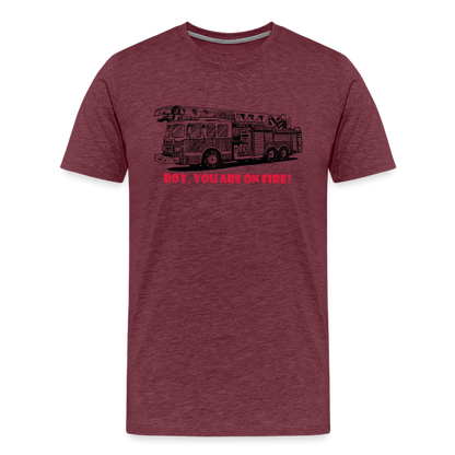 firetruck Men’s Premium T-Shirt - heather burgundy