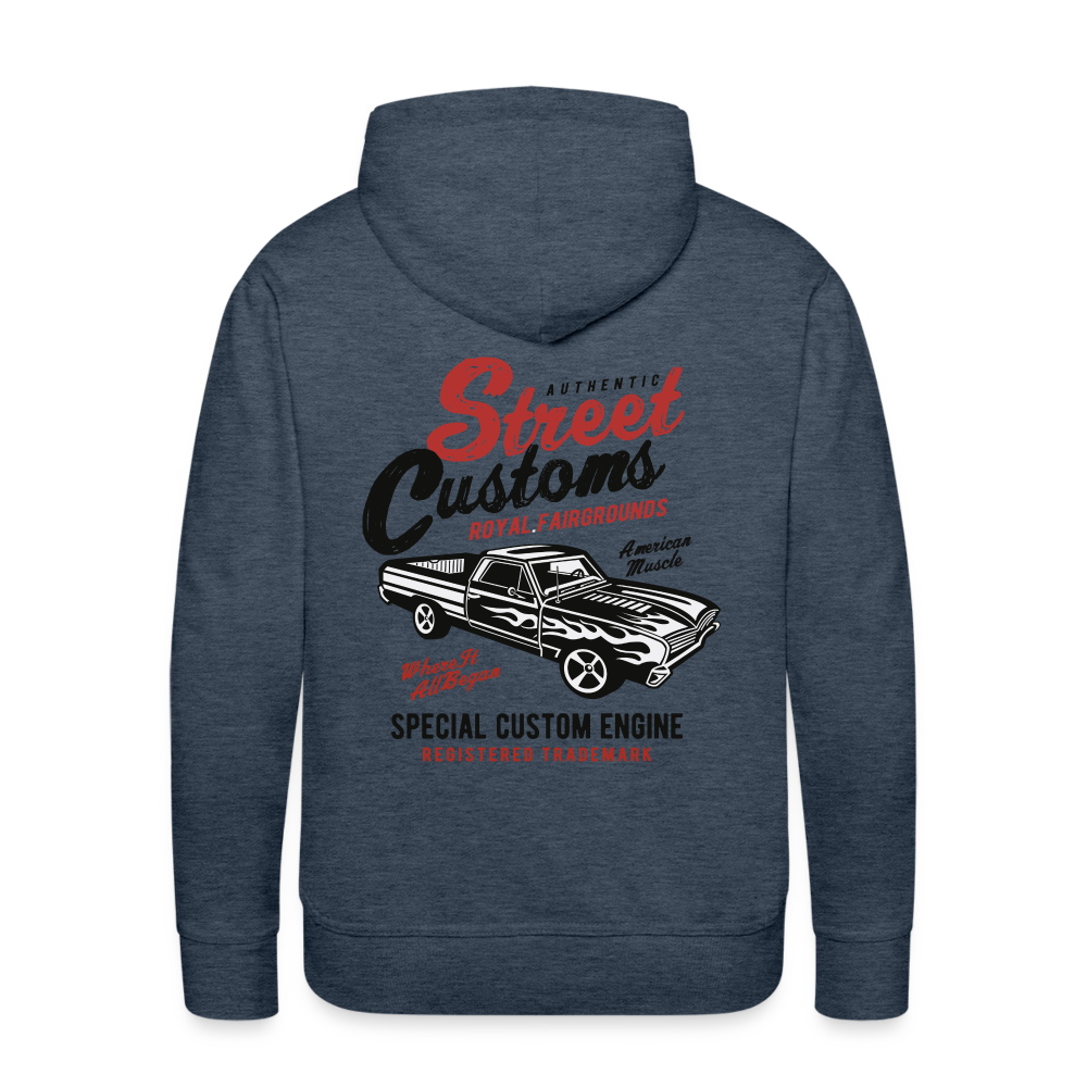 Street Custom Men’s Premium Hoodie - heather denim