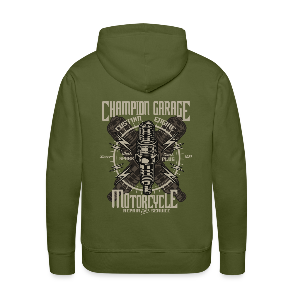 Spark Plug Men’s Premium Hoodie - olive green